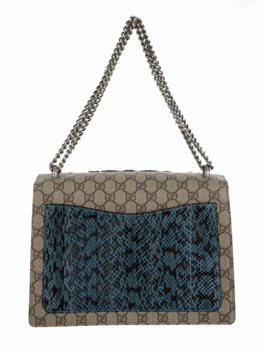Gucci Dionysus Embellished GG Supreme Shoulder Bag in Beige
